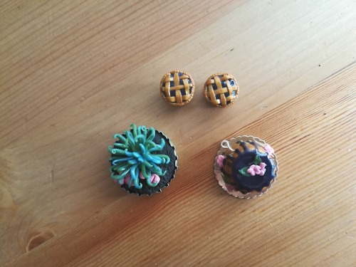 What I did this weekend! (partly) The 00g blueberry pies were a custom order, now available on Etsy!