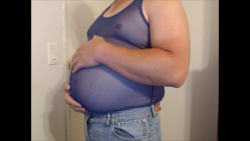 keepembloated:  growingbigger93:  Food baby.  Nice shirt… great belly.