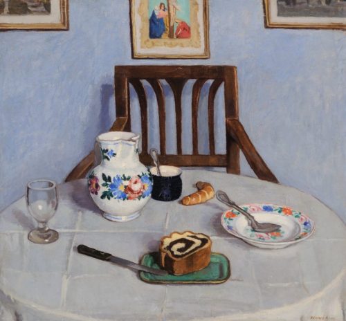 huariqueje:Poppy Cake   -  Adolf Fényes , 1910.Hungarian,1867-1945Oil on canvas , 80 x 87 cm.