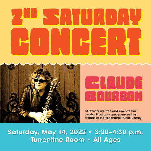 Join us on our Facebook page and upstairs in the Turrentine Room for a live performance from Claude 