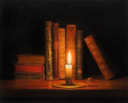 pagewoman:  Books and Candle by Uriolus