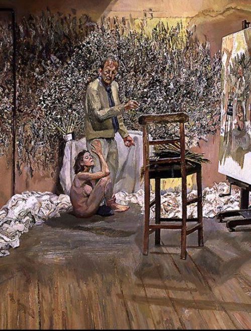 artist-freud: The Painter Surprised by a Naked Admirer, 2005, Lucian FreudMedium: oil,canvashttps://