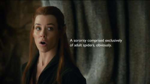 dionetaofavalon:Not My Concern: Deconstructing Tauriel’s Spider Report (14/23)Because “n