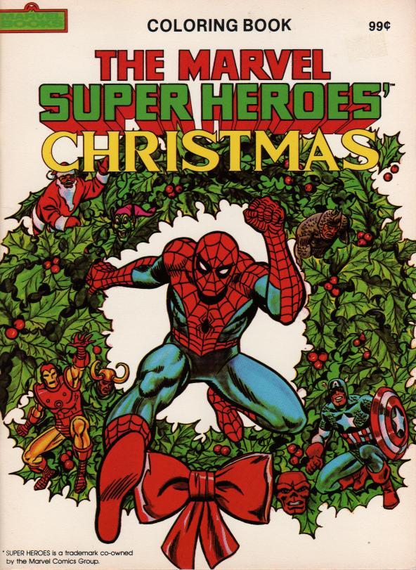 Vintage Marvel Superheroes Christmas Coloring Book. What the hell is Rhino doing here. Still, I would very much like one of these in my stocking this year.