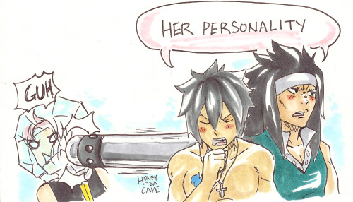 hnytck:  Because Gray and Gajeel are gentlemen and Laxus is a masochist       