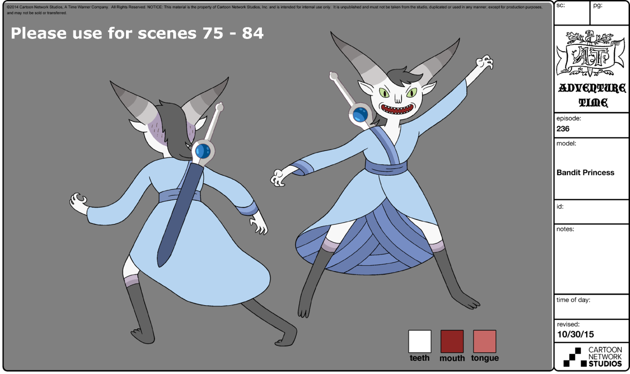 selected character model sheets from I Am a Swordcharacter &amp; prop supervisor