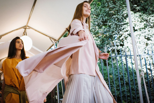 backstage at Hermes for T Magazine Spring 2015 Paris Fashion Week