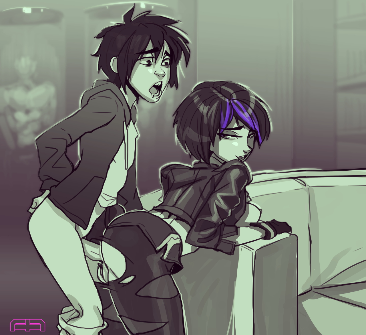 thegreatdyldo:  slim2k6:   Hiro X Go-Go: After-Hours Team Bonding COMMISSIONED ARTWORK