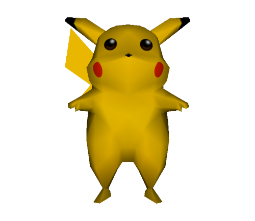 lowpolyanimals: Pikachu (low-poly) from Super Smash Bros. Melee