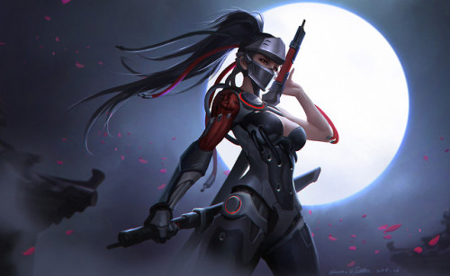 cyberclays:Blackwatch Genji - Overwatch fan art by Qichao Wang