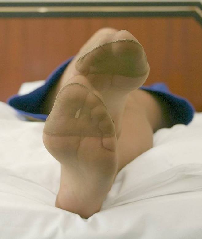 Bare Stocking Feet