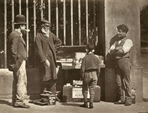 The Dramatic Shoe Black (1877), from Street Life in London by John Thomson and Adolphe Smith: “Jacob