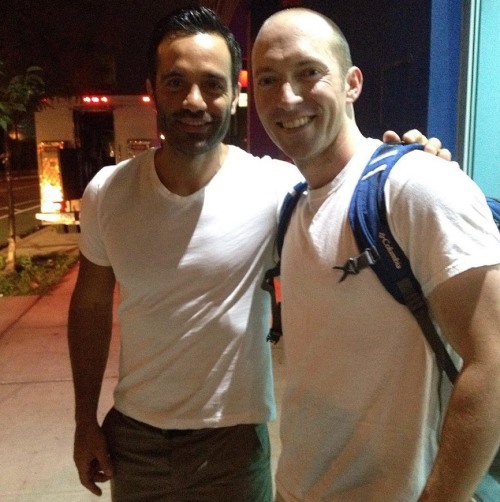New pic from the BLUE BLOODS set. Ramin Karimloo with Ryan Tygh.[from Ryan’s Instagram]