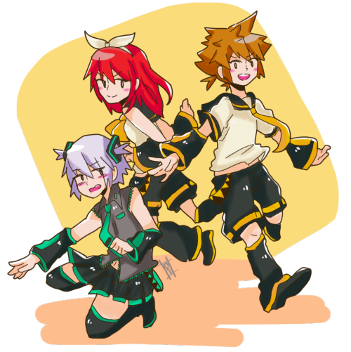venbanana:  introducing, hatsune riku, kagamine kairin, and kagamine soren