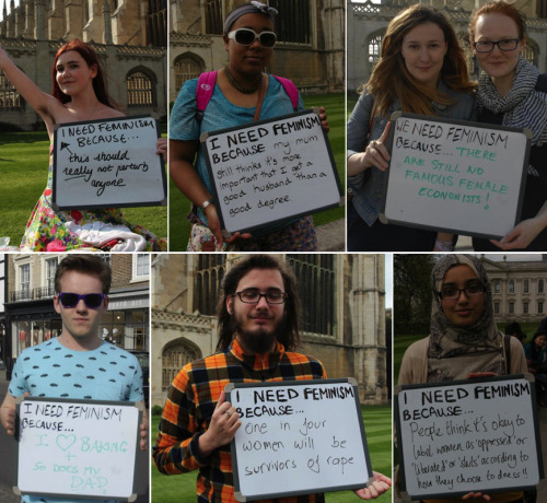 awkwardsituationist: cambridge university students were asked on campus why they needed feminism. he