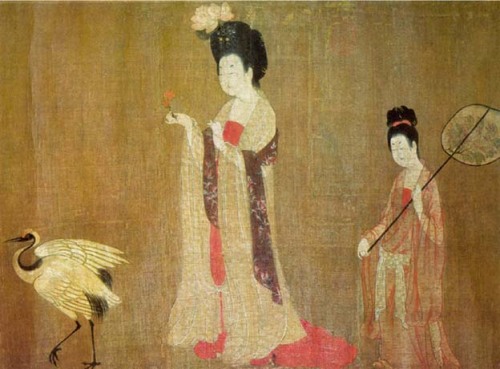 &ldquo;Beauties wearing flowers&rdquo; by Tang dynasty painter Zhou Fang