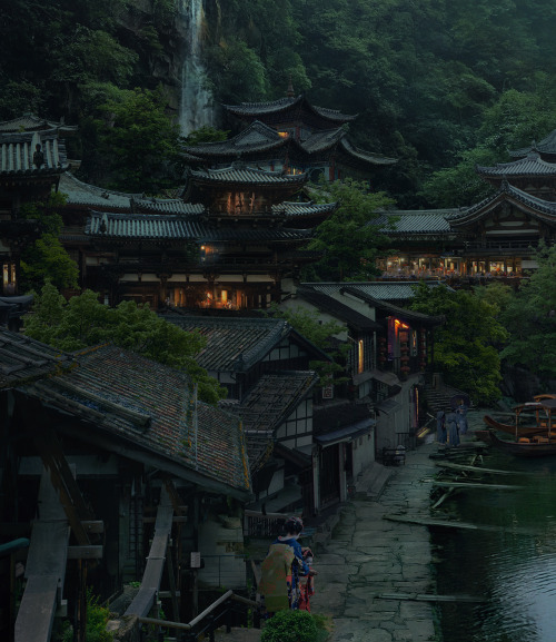 archatlas:    Dmitry Zaviyalov     Matte paintings:  Japanese Village (images 01-04)  City of Thousand Temples (images 05-07) 