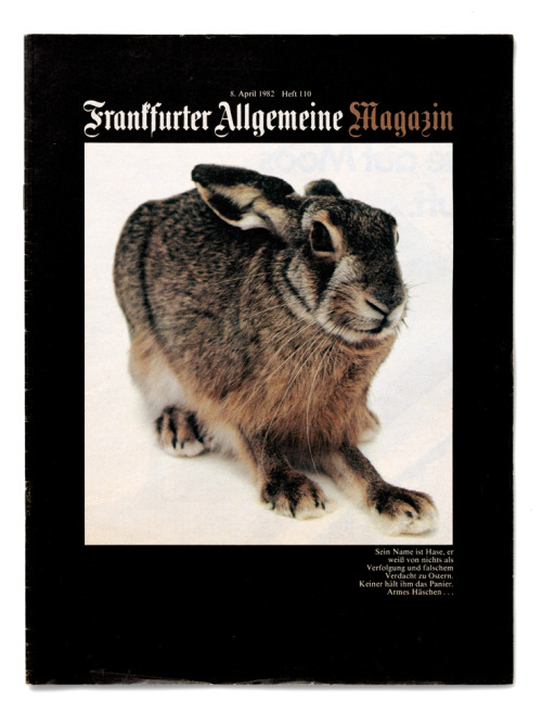 Willi Fleckhaus, editorial design for Frankfurter Allgemeine Magazin. 1/ Nr. 42, 1980, Photo: Letter