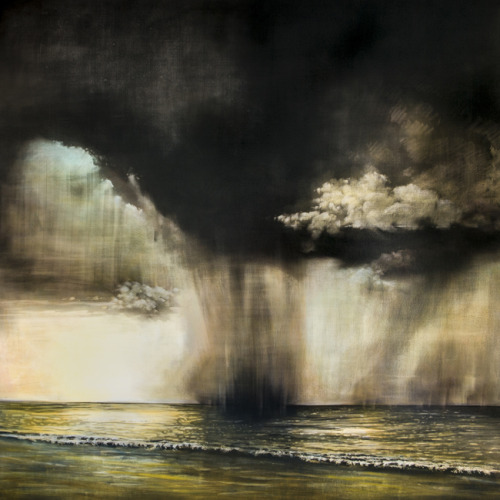 visuallycurious:Stephen HutchingsSea Symphony, 2012Charcoal and oil on canvas.8’ x 8’