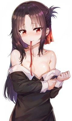 sunhyun kaguya-sama wa kokurasetai ~tensai-tachi no renai zunousen~ shinomiya kaguya loli no bra open shirt | #515808 | yande.re