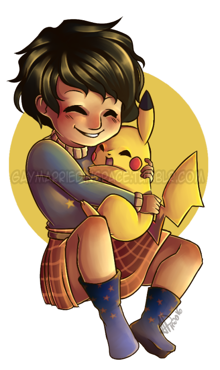 gaymarriedinspace: Finlay, being the only child, gets a Pikachu :D Finlay = @keatulie