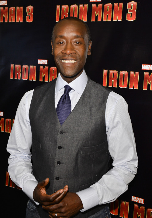 thegatemag:  Actor Don Cheadle at the ‘Iron Man 3’ advanced public screening on April 29, 2013 at the Cineplex Odeon Yonge & Dundas Cinemas in Toronto, Canada.  Photo by George Pimentel. 