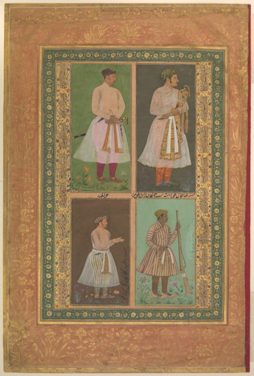 &ldquo;Four Portraits: (upper left) A Raja (Perhaps Raja Sarang Rao), by Balchand; (upper right)