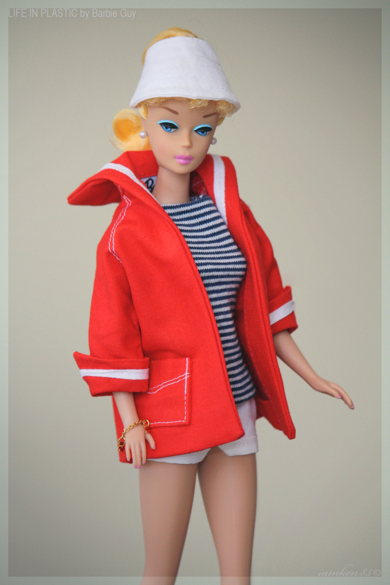 Resort Set. In this photo: Let’s Play Barbie™ doll - Blonde wearing Resort Set #963 vintage repro fashion.