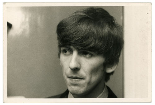 thebeatlesphotovault: George Harrison backstage at the Regal Cinema, Cambridge on 26th November