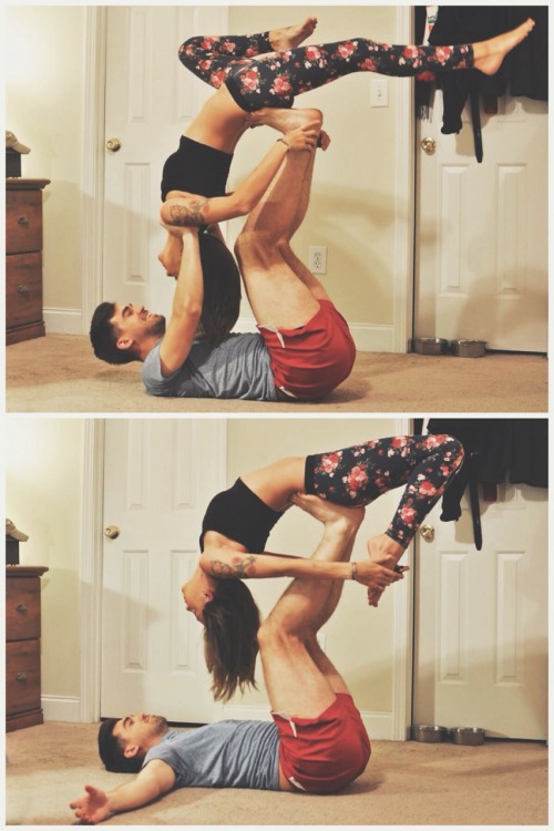 infinitelove9887: deeephoney: Found a yoga partner ;3 getting back in my groove. We could do this