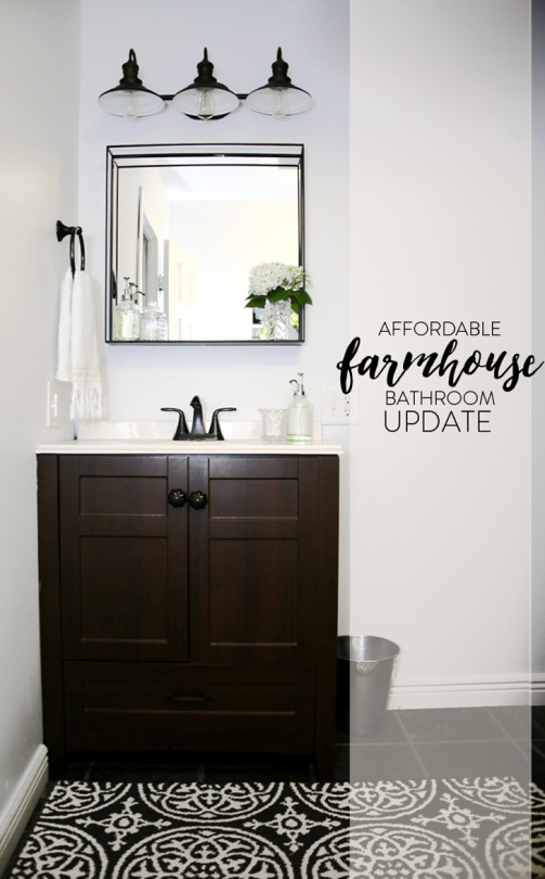 Farmhouse Bathroom Update on What I Wore