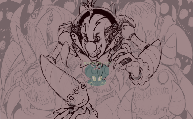 I had completely forgotten about this wip that’s been sitting in my files since 2019 LMAO 
already got a small start on it during the movie but gonna keep at it and hopefully finally finish it  #rodentbloodart #work in progress  #Im so scared of drawing and coloring those cybugs lolol ;;o;; rip my hands
