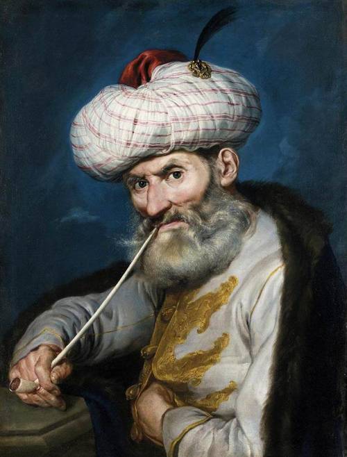 2.Giacomo CerutiPortrait of a Smoking Man in Oriental Habit1740, oil on canvas, private collection