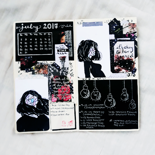 peachdanik-journal: Some of my 2017 spreads compilation