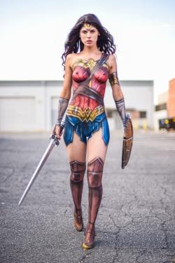demonsee2:  Wonder Woman bodypaint