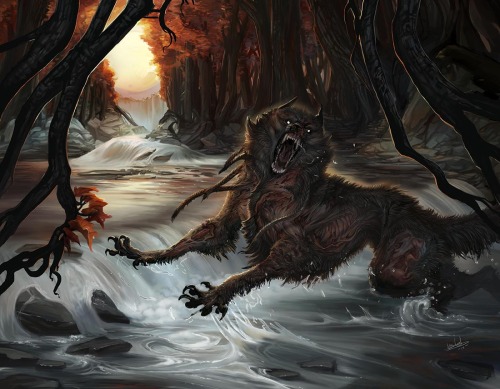 crispyfishsticks: My piece for the 2015 Werewolf Calendar. I missed out last year, so was happy to b