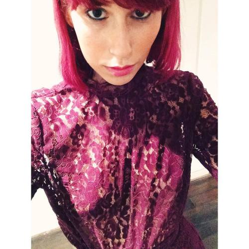 I #love it when my #hair #colour matches my #new #lace top from #keepsake at #BNKR #fashionbunker @k