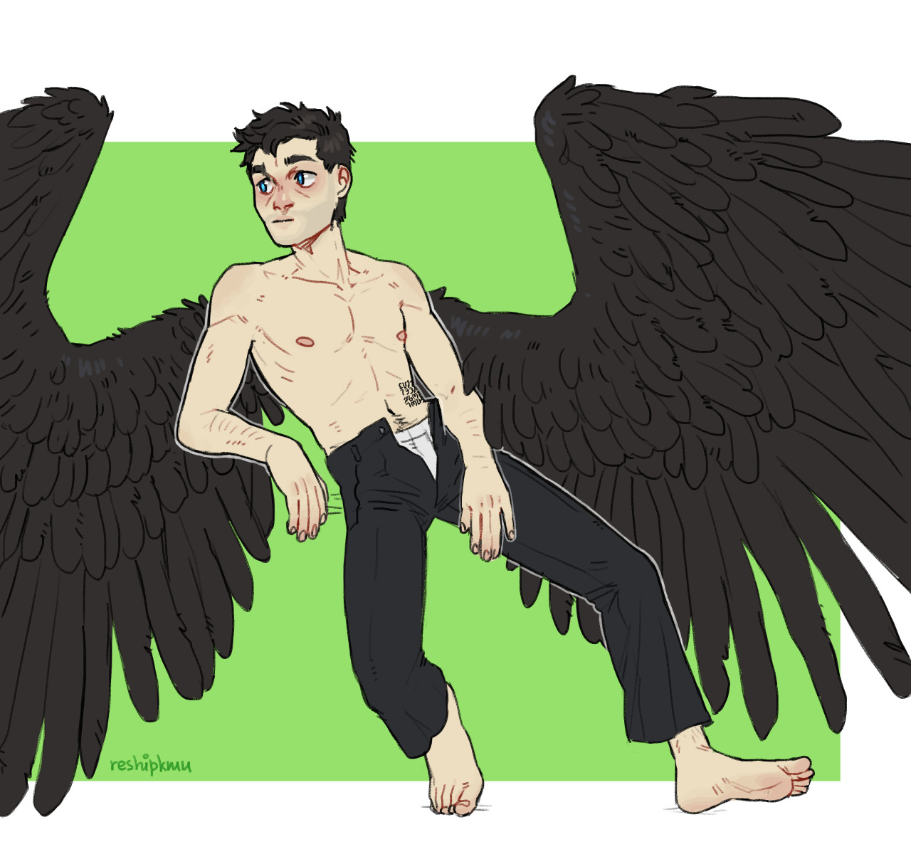 Castiel undressing challenge from 2020 The last two pieces are HERE and HERE (NSFW warning!!)