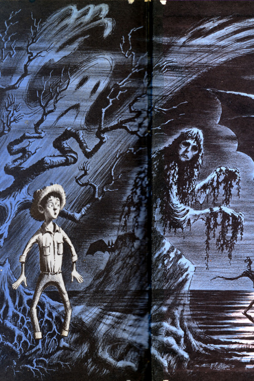 monzo12782: Inside cover to 1961’s Alfred Hitchcock’s Haunted Houseful. Art by Fred Banb
