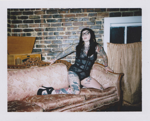 Adahlia on the couch. Fuji 100c, photographed by Me.