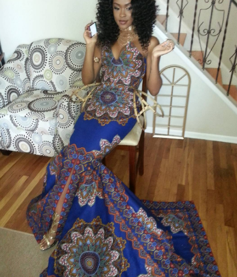 this-is-life-actually:  This teen slayed a prom dress made from an African fabric