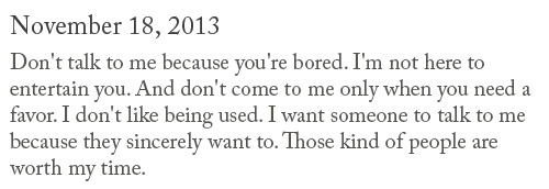 Yours Truly, B