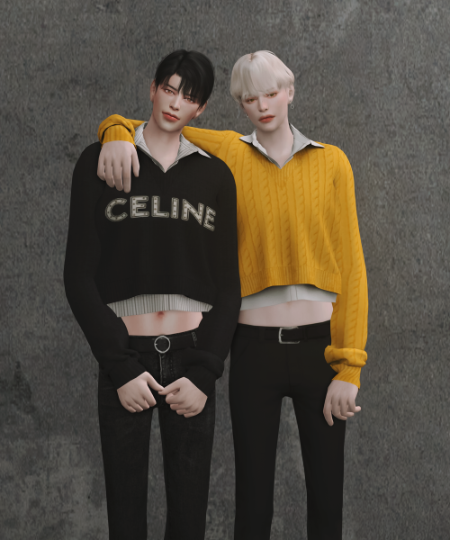 sudal-sims:[sudal] Crop Top & Shirt M ▶ All lod▶ Top - 25 Swatch▶ shirt - 10 Swatch ★You can