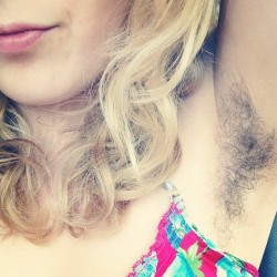 hairypitsclub:  I’m so lucky to have a husband who loves my hairy pits. :) schelliehogan.tumblr.com   We all love them