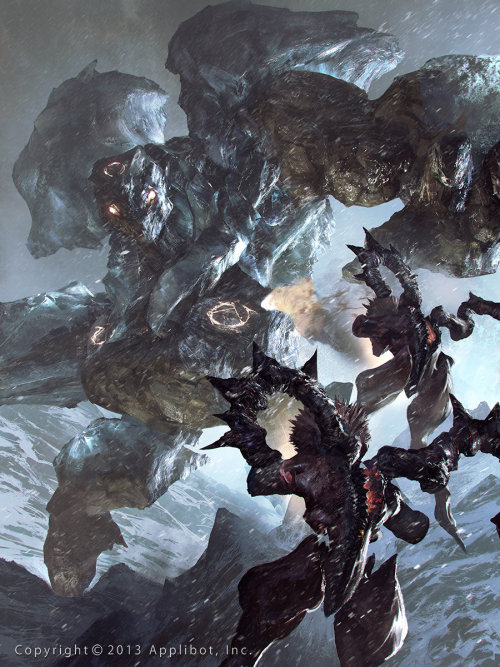 rhubarbes:  ArtStation - ice golem regular, by Artem Shumnik. More concept art here. 