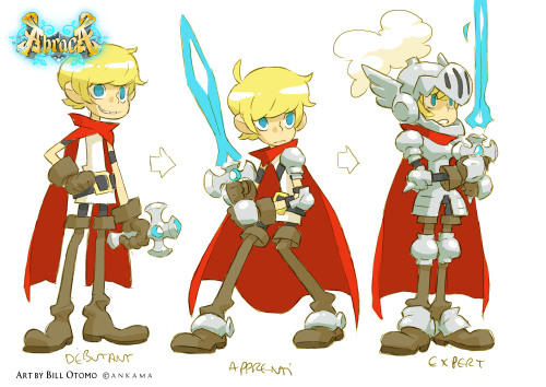 catfishdeluxe:  More concepts for Ankama’s videogame “Abraca” ! This time we show you the Prince Class, (originaly “Knight Class”), who have the ability to turn into frog and swallow ennemies before spitting them out onto other ennemies ! You