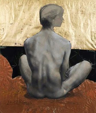 Male Nude   -   Pataraia David Georgian , b.1971-Oil on canvas,  100 x 85 cm |