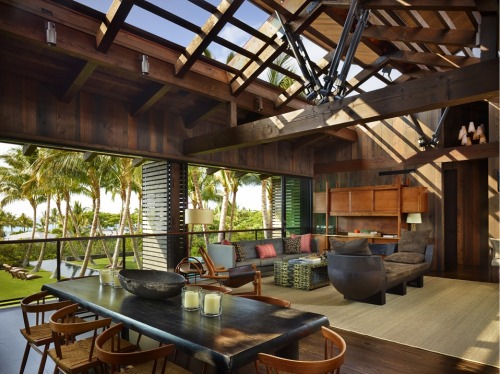 archatlas: Kona House Olson Kundig Architects This Hawaiian home is designed as several pavilions se