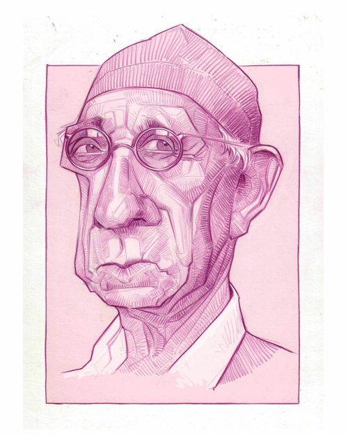 Scottish poet, artist, musician and eccentric Ivor Cutler.----#drawing #art #artist #illustration #s