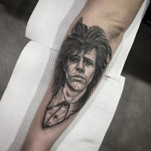 A young Nick Cave for the lovely Avrell  @flttattoostudio @nickcaveofficial -#nickcave #thathair #so